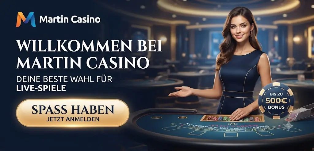 Martin Casino Startseite mit Slot-Auswahl